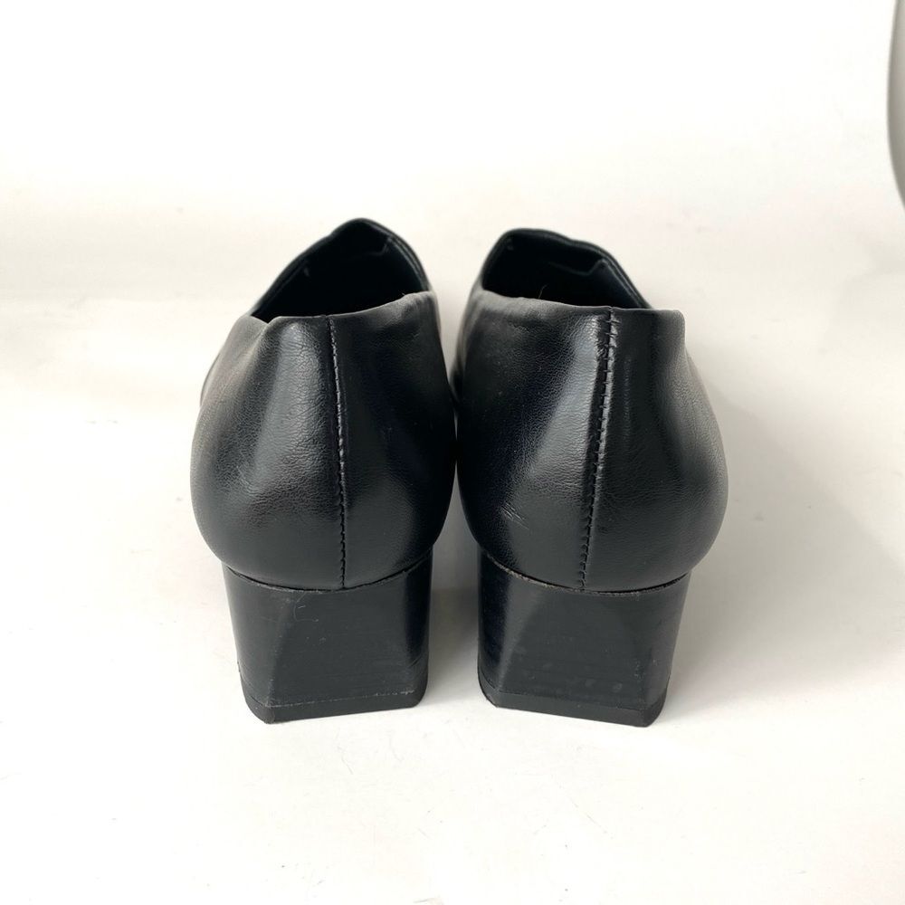 Paul Green Women’s Handcrafted Black Leather Block Heel Shoes UK Sz 5 (US 7.5) - Picture 6 of 13